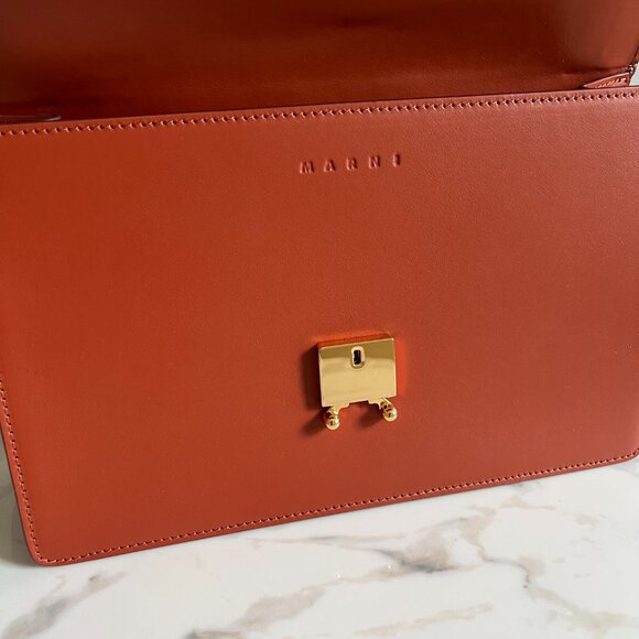 NWT - Marni Trunk Slim Shoulder Bag - Brick Red🤎❤️ - Picture 6 of 9